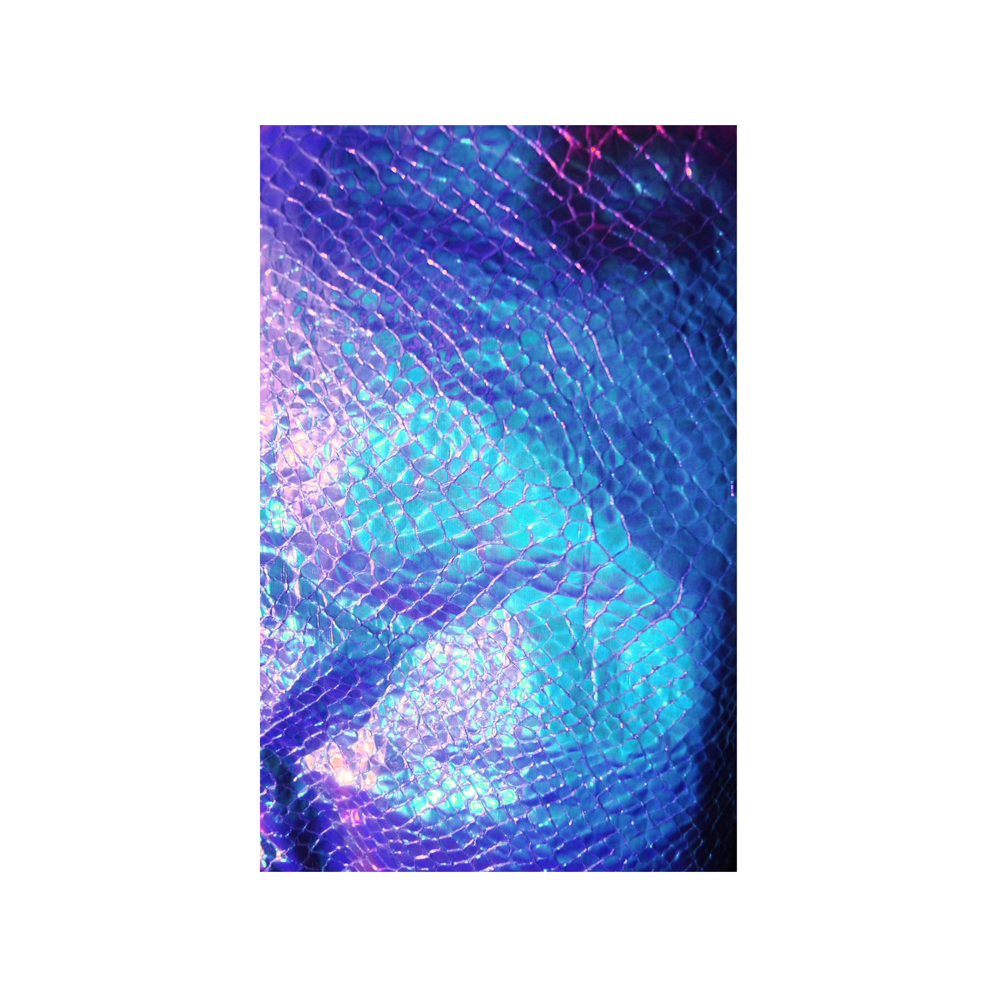 dark blue, purple and cyan, psychedelic patterns on plastic